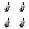 Service Caster 2 Inch Thermoplastic Wheel 1-3/8 Inch Expanding Stem Caster Set with 2 Brakes SCC-EX05S210-TPRS-138-2-SLB-2 - alternate 1
